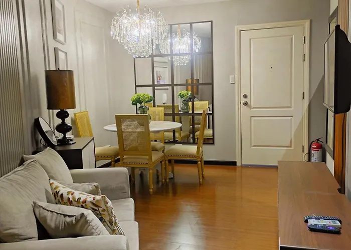 Aparthotel Elegant Stylish 1 Bedroom Balcony And Bay View Free Sauna Pool Gym Makati Manila